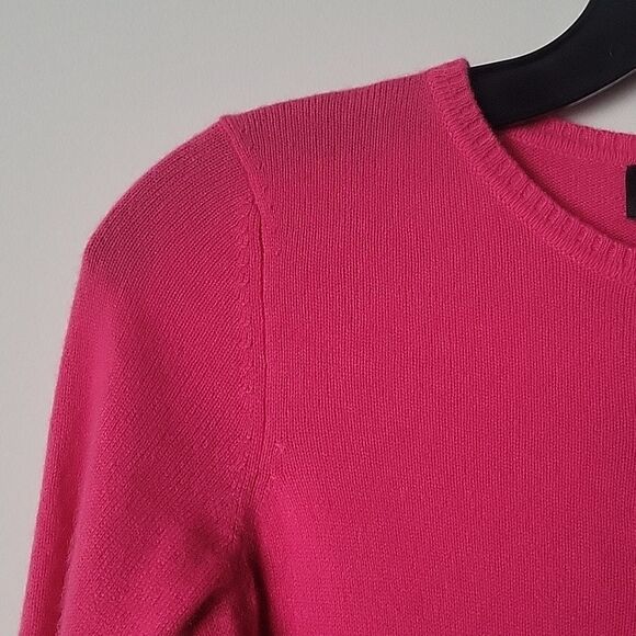 NEW VTG Express Pink XS Cashmere Sweater Cardigan Y2K Coquette Fitted 50s 60s - Picture 2 of 13